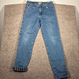 LL Bean Men Classic Fit Flannel Lined Jeans Workwear Straight Leg Pants 35x36